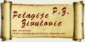 Pelagije Živulović vizit kartica